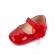 Pantofiori rosii din lac cu trandafiras (marime disponibila: 6-9 luni (marimea