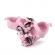 Pantofiori roz cu fundita neagra din tulle (marime disponibila: 6-9 luni