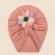 Caciulita tip turban cu floricica multicolora (marime disponibila: 6-9 luni