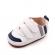 Pantofiori albi pentru baietei - sun (marime disponibila: 3-6 luni (marimea 18