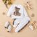 Trening alb pentru baietei - teddy bear (marime disponibila: 6-9 luni (marimea