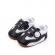 Adidasi albi cu negru pentru baietei - baby (marime disponibila: 9-12 luni
