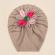 Caciulita tip turban cu floricica multicolora (marime disponibila: 6-9 luni