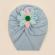 Caciulita tip turban cu floricica multicolora (marime disponibila: 6-9 luni
