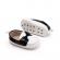Pantofiori albi cu negru tip mocasini (marime disponibila: 3-6 luni (marimea 18