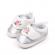 Pantofiori argintii pentru fetite - roses (marime disponibila: 3-6 luni