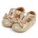 Pantofiori aurii pentru fetite - glitter bunny (marime disponibila: 6-9 luni