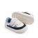 Adidasi albi cu insertii bleu si bleumarine (marime disponibila: 9-12 luni