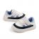 Adidasi albi cu insertii bleu si bleumarine (marime disponibila: marimea 23)