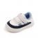 Adidasi albi cu insertii bleu si bleumarine (marime disponibila: marimea 24)