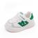 Adidasi albi cu insertii verzi pentru copii - mybaby (marime disponibila: 9-12