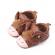 Pantofi maro cu design de animalut pentru fetite (marime disponibila: 6-9 luni