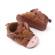 Pantofi maro cu design de animalut pentru fetite (marime disponibila: 6-9 luni