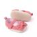 Pantofiori corai pentru fetite - bow (marime disponibila: 6-9 luni (marimea 19