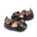 Pantofiori cu fundita cu strasuri, negri, din lac (marime disponibila: 0-3 luni)