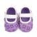 Pantofiori mov cu floricele pentru fetite (marime disponibila: 9-12 luni