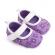 Pantofiori mov cu floricele pentru fetite (marime disponibila: 9-12 luni