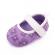 Pantofiori mov cu floricele pentru fetite (marime disponibila: 9-12 luni