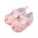 Pantofiori roz pentru fetite - sweety teddy (marime disponibila: 3-6 luni