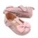 Pantofiori roz pudra din lac cu fundita - lola (marime disponibila: 0-3 luni)