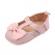 Pantofiori roz pudra din lac cu fundita - lola (marime disponibila: 6-9 luni