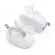 Pantofiori albi cu fundite din organza (marime disponibila: 9-12 luni (marimea