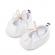 Pantofiori albi cu fundite din organza (marime disponibila: 9-12 luni (marimea