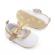 Pantofiori albi cu insertie aurie (marime disponibila: 3-6 luni (marimea 18