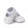 Pantofiori albi cu trei floricele aplicate (marime disponibila: 6-9 luni