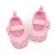 Pantofiori bebelusi roz cu fundita si broderie (marime disponibila: 9-12 luni