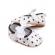 Pantofiori eleganti albi cu inimioare negre (marime disponibila: 3-6 luni
