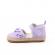 Pantofiori lila cu volanase si detalii florale (marime disponibila: 9-12 luni