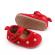 Pantofiori rosii cu stelute aurii (marime disponibila: 3-6 luni (marimea 18