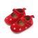 Pantofiori rosii cu stelute aurii (marime disponibila: 3-6 luni (marimea 18