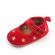 Pantofiori rosii cu stelute aurii (marime disponibila: 3-6 luni (marimea 18