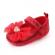 Pantofiori rosii sidefati cu fundita din tulle (marime disponibila: 6-9 luni