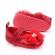 Pantofiori rosii sidefati cu fundita din tulle (marime disponibila: 6-9 luni