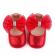 Pantofiori rosii sidefati pentru fetite (marime disponibila: 3-6 luni (marimea
