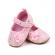 Pantofiori roz pentru bebelusi cu floricica - elegant (marime disponibila: 6-9