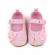 Pantofiori roz pentru bebelusi cu floricica - elegant (marime disponibila: 6-9