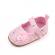 Pantofiori roz pentru bebelusi cu floricica - elegant (marime disponibila: 6-9