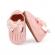 Pantofiori roz somon crosetati (marime disponibila: 6-9 luni (marimea 19