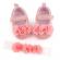 Set pantofiori roz somon si bentita asortata (marime disponibila: 6-9 luni