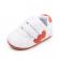Adidasi albi cu insertie portocalie (marime disponibila: 3-6 luni (marimea 18