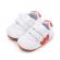 Adidasi albi cu insertie portocalie (marime disponibila: 3-6 luni (marimea 18