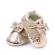 Pantofiori aurii cu imprimeu si fundita (marime disponibila: 9-12 luni (marimea