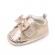Pantofiori aurii cu imprimeu si fundita (marime disponibila: 9-12 luni (marimea
