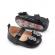 Pantofiori negri, din lac, cu fundita cu strasuri (marime disponibila: 0-3 luni)
