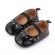 Pantofiori negri din piele ecologica lacuita (marime disponibila: 3-6 luni