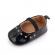 Pantofiori negri din piele ecologica lacuita (marime disponibila: 3-6 luni